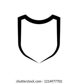 Protect guard shield plain line concept. Outline shield badge. Safety icon set. Privacy banner. Security label icon. style protect sticker symbol shape. Safeguard simple sign linear shield pictogram