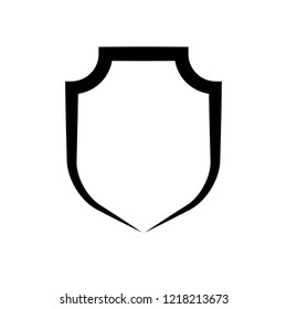 Protect guard shield plain line concept. Outline shield badge. Safety icon set. Privacy banner. Security label icon. style protect sticker symbol shape. Safeguard simple sign linear shield pictogram