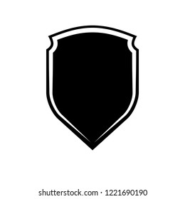 Protect guard shield plain line concept. Outline shield badge. Safety icon set. Privacy banner. Security label icon. style protect sticker symbol shape. Safeguard simple sign linear shield pictogram