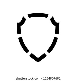 Protect guard shield plain line concept. Outline shield badge. Safety icon set. Privacy banner. Security label icon. style protect sticker symbol shape. Safeguard simple sign linear shield pictogram