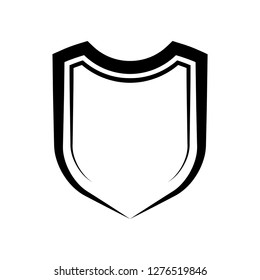 Protect guard shield plain line concept. Outline shield badge. Safety icon set. Privacy banner. Security label icon. style protect sticker symbol shape. Safeguard simple sign linear shield pictogram