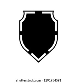 Protect guard shield plain line concept. Outline shield badge. Safety icon set. Privacy banner. Security label icon. style protect sticker symbol shape. Safeguard simple sign linear shield pictogram