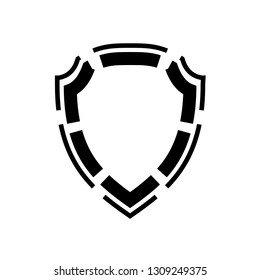 Protect guard shield plain line concept. Outline shield badge. Safety icon set. Privacy banner. Security label icon. style protect sticker symbol shape. Safeguard simple sign linear shield pictogram