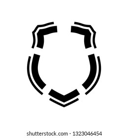 Protect guard shield plain line concept. Outline shield badge. Safety icon set. Privacy banner. Security label icon. style protect sticker symbol shape. Safeguard simple sign linear shield pictogram