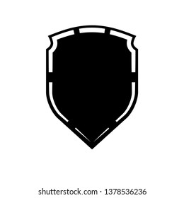 Protect guard shield plain line concept. Outline shield badge. Safety icon set. Privacy banner. Security label icon. style protect sticker symbol shape. Safeguard simple sign linear shield pictogram