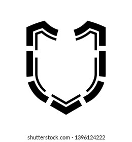Protect guard shield plain line concept. Outline shield badge. Safety icon set. Privacy banner. Security label icon. style protect sticker symbol shape. Safeguard simple sign linear shield pictogram