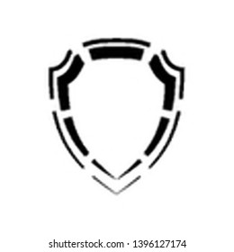 Protect guard shield plain line concept. Outline shield badge. Safety icon set. Privacy banner. Security label icon. style protect sticker symbol shape. Safeguard simple sign linear shield pictogram