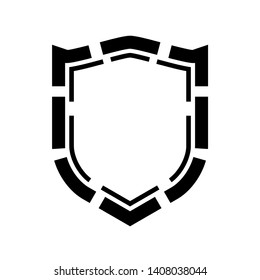 Protect guard shield plain line concept. Outline shield badge. Safety icon set. Privacy banner. Security label icon. style protect sticker symbol shape. Safeguard simple sign linear shield pictogram