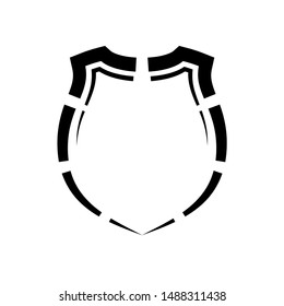 Protect guard shield plain line concept. Outline shield badge. Safety icon set. Privacy banner. Security label icon. style protect sticker symbol shape. Safeguard simple sign linear shield pictogram