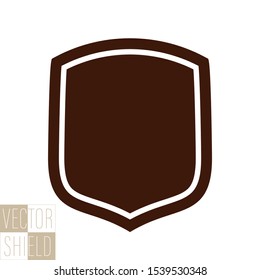 Protect guard shield plain line concept. Outline shield badge. Safety icon set. Privacy banner. Security label icon. style protect sticker symbol shape. Safeguard simple sign linear shield pictogram