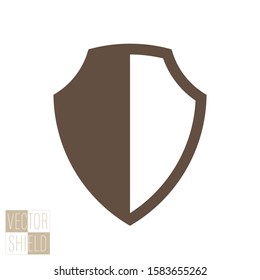 Protect guard shield plain line concept. Outline shield badge. Safety icon set. Privacy banner. Security label icon. style protect sticker symbol shape. Safeguard simple sign linear shield pictogram
