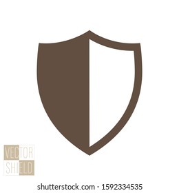 Protect guard shield plain line concept. Outline shield badge. Safety icon set. Privacy banner. Security label icon. style protect sticker symbol shape. Safeguard simple sign linear shield pictogram