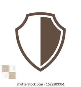Protect guard shield plain line concept. Outline shield badge. Safety icon set. Privacy banner. Security label icon. style protect sticker symbol shape. Safeguard simple sign linear shield pictogram