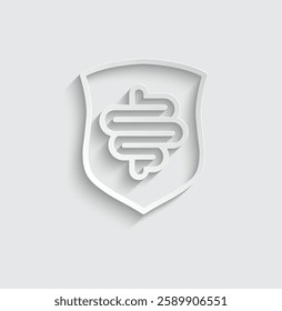 protect gut icon care  vector health sign