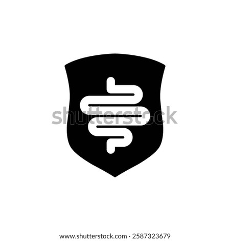 protect gut icon care  vector health sign