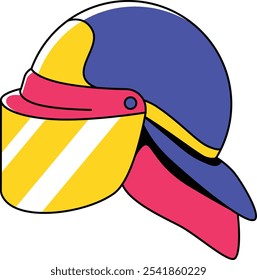 Protect Headgear Police Helmet Illustration