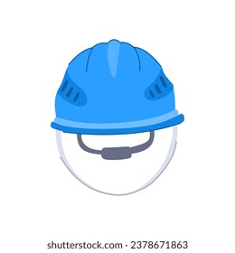 protect helmet builder cartoon. build safe, protection site, contractor job protect helmet builder sign. isolated symbol vector illustration