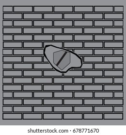 protect in the hole icon, security symbol vector illustration