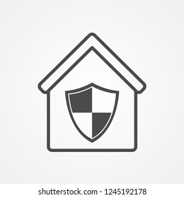 Protect home vector icon sign symbol