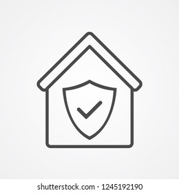 Protect home vector icon sign symbol