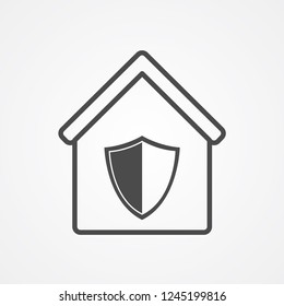 Protect home vector icon sign symbol