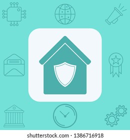 Protect home vector icon sign symbol