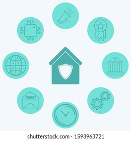 Protect home vector icon sign symbol
