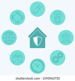 Protect home vector icon sign symbol