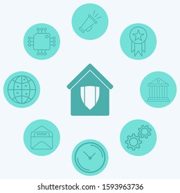 Protect home vector icon sign symbol