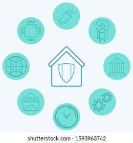 Protect home vector icon sign symbol