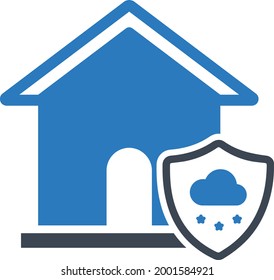 Protect The House From Extreme Weather Icon