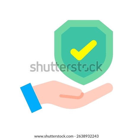 Protect Icon Flat Vector Illustration