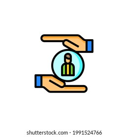 protect Icon Isolated On White Background 