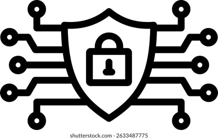 Symbollinien-Vektorgrafik schützen