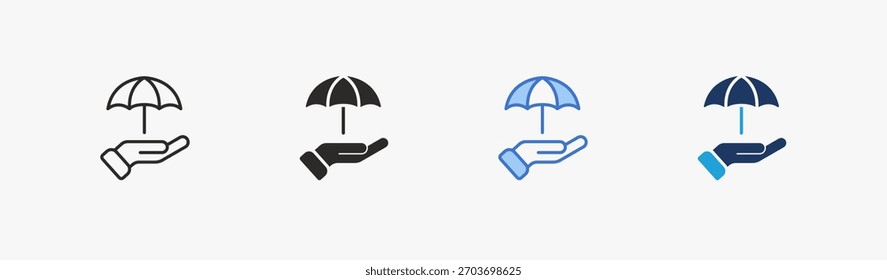 Icono de protección de múltiples estilos de colección