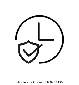 icono de protección en fondo blanco, icono de protección de seguridad