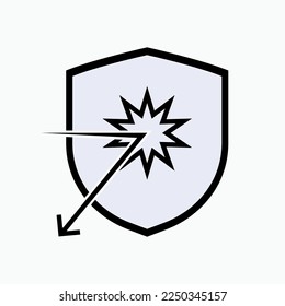 Protect Icon. Reflect Symbol. Privacy, Security. Defense, Security Act. Protection Data. 