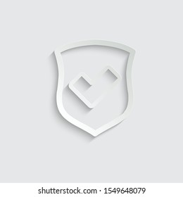  protect icon. secure,  Shield  icon paper icon