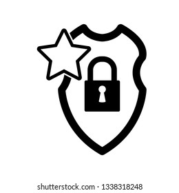 protect icon. secure   icon. Shield  sign vector