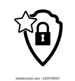 protect icon. secure   icon. Shield  sign vector