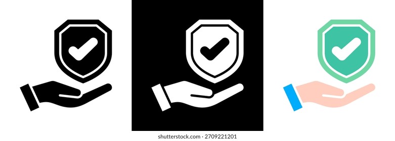Protect Icon Set Glyph vector Illustration