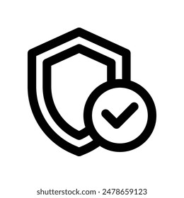 protect icon. vector line icon for your website, mobile, presentation, and logo design.