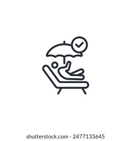 protect icon. vector.Editable stroke.linear style sign for use web design,logo.Symbol illustration.
