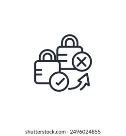 protect icon. vector.Editable stroke.linear style sign for use web design,logo.Symbol illustration.