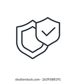 protect icon. vector.Editable stroke.linear style sign for use web design,logo.Symbol illustration.