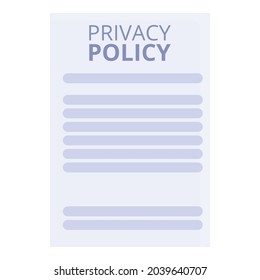 Protect information icon cartoon vector. Private system. Website internet