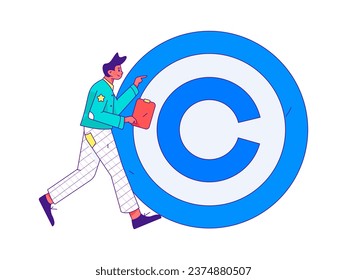 Protect intellectual property flat vector concept operation hand drawn illustration
