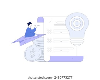 Protect intellectual property flat vector concept operation hand drawn illustration
