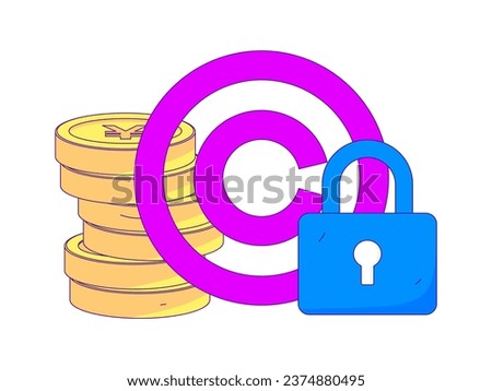 Protect intellectual property flat vector concept operation hand drawn illustration
