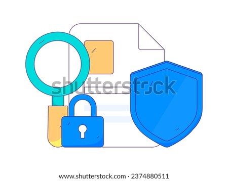 Protect intellectual property flat vector concept operation hand drawn illustration
